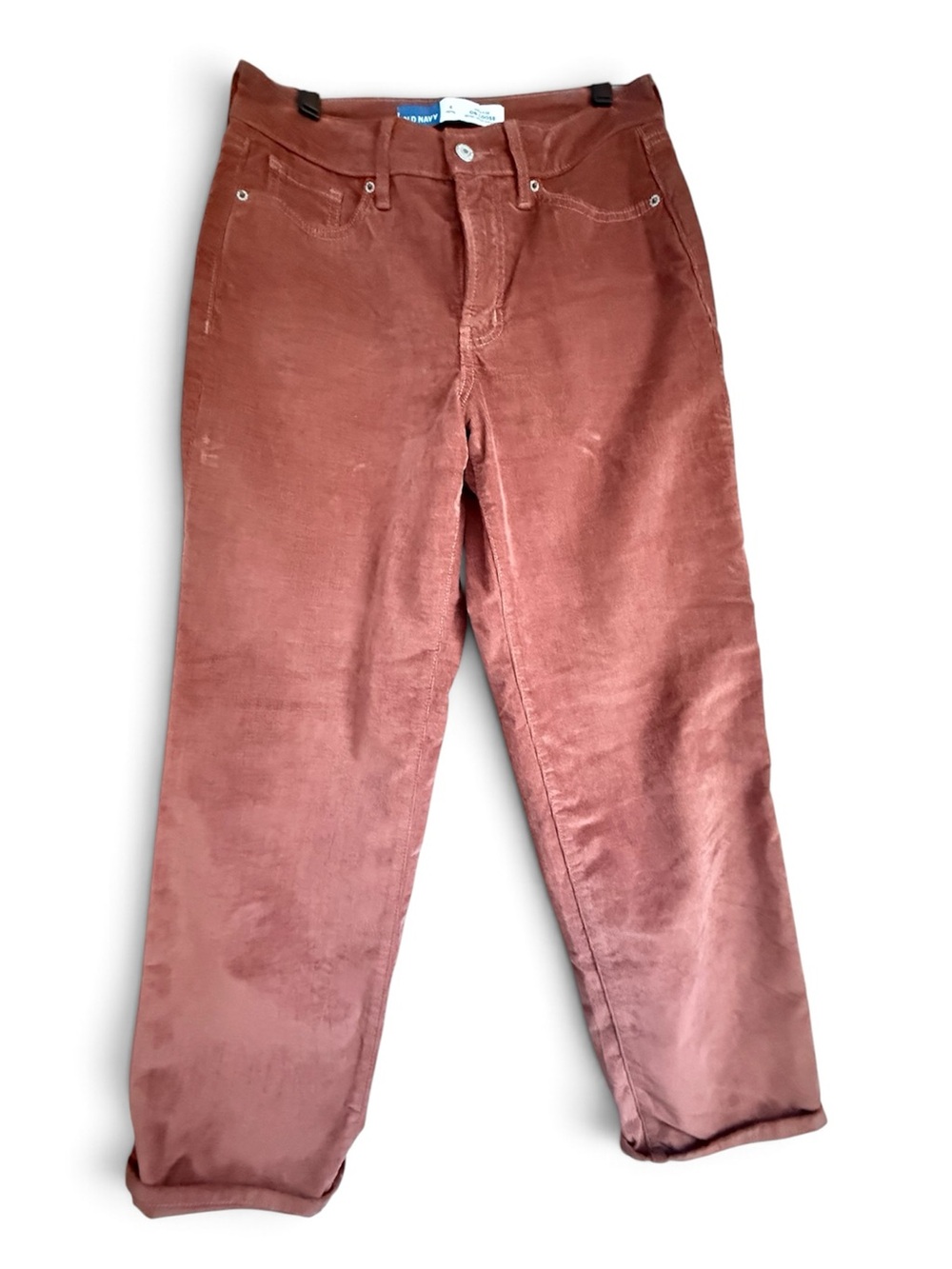 Old Navy Girls OG Loose Corduroy Bottoms in Rust Brown Petite 4